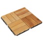 vidaXL Terrassenfliesen 10 Stk. 30x30 cm Massivholz Teak vidaXL Terrassenfliesen 10 Stk. 30x30 cm Massivholz Teak