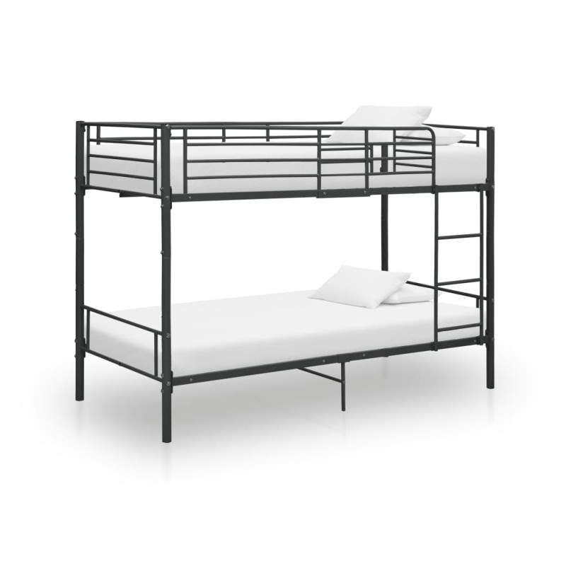 Etagenbett Schwarz Metall 90×200 cm Etagenbett Schwarz Metall 90×200 cm