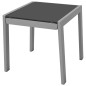 Sonnenliegen mit Tisch Aluminium Schwarz Sonnenliegen mit Tisch Aluminium Schwarz