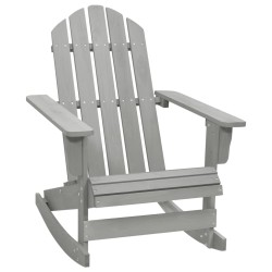 Garten-Schaukelstuhl Holz Grau