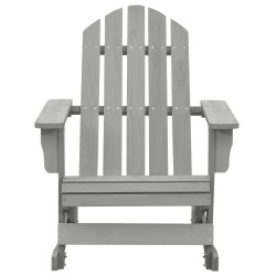 Garten-Schaukelstuhl Holz Grau