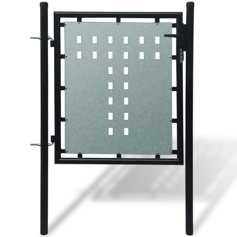 Zauntor (Einzeltor) Schwarz 100x150 cm Zauntor (Einzeltor) Schwarz 100x150 cm