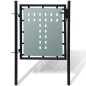 Zauntor (Einzeltor) Schwarz 100x150 cm Zauntor (Einzeltor) Schwarz 100x150 cm