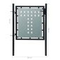 Zauntor (Einzeltor) Schwarz 100x150 cm Zauntor (Einzeltor) Schwarz 100x150 cm
