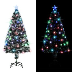 Künstlicher Weihnachtsbaum mit Ständer/LED 120 cm Fiberoptik