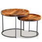 Beistelltisch-Set 2 Stk. Mangoholz Massiv Beistelltisch-Set 2 Stk. Mangoholz Massiv