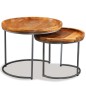 Beistelltisch-Set 2 Stk. Mangoholz Massiv Beistelltisch-Set 2 Stk. Mangoholz Massiv