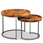 Beistelltisch-Set 2 Stk. Mangoholz Massiv Beistelltisch-Set 2 Stk. Mangoholz Massiv