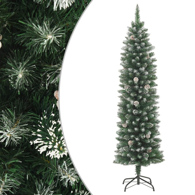 Künstlicher Weihnachtsbaum mit Ständer Schlank 210 cm PVC Künstlicher Weihnachtsbaum mit Ständer Schlank 210 cm PVC