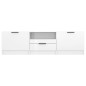 TV-Schrank Hochglanz-Weiß 140x35x40 cm Holzwerkstoff TV-Schrank Hochglanz-Weiß 140x35x40 cm Holzwerkstoff