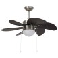 Deckenventilator mit Lampe 76 cm Dunkelbraun Deckenventilator mit Lampe 76 cm Dunkelbraun