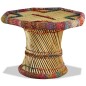 Couchtisch Bambus mit Chindi-Details Mehrfarbig Couchtisch Bambus mit Chindi-Details Mehrfarbig