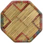 Couchtisch Bambus mit Chindi-Details Mehrfarbig Couchtisch Bambus mit Chindi-Details Mehrfarbig