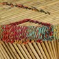 Couchtisch Bambus mit Chindi-Details Mehrfarbig Couchtisch Bambus mit Chindi-Details Mehrfarbig