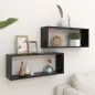 Würfelregale 2 Stk. Schwarz 60x15x23 cm Holzwerkstoff Würfelregale 2 Stk. Schwarz 60x15x23 cm Holzwerkstoff