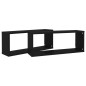 Würfelregale 2 Stk. Schwarz 60x15x23 cm Holzwerkstoff Würfelregale 2 Stk. Schwarz 60x15x23 cm Holzwerkstoff