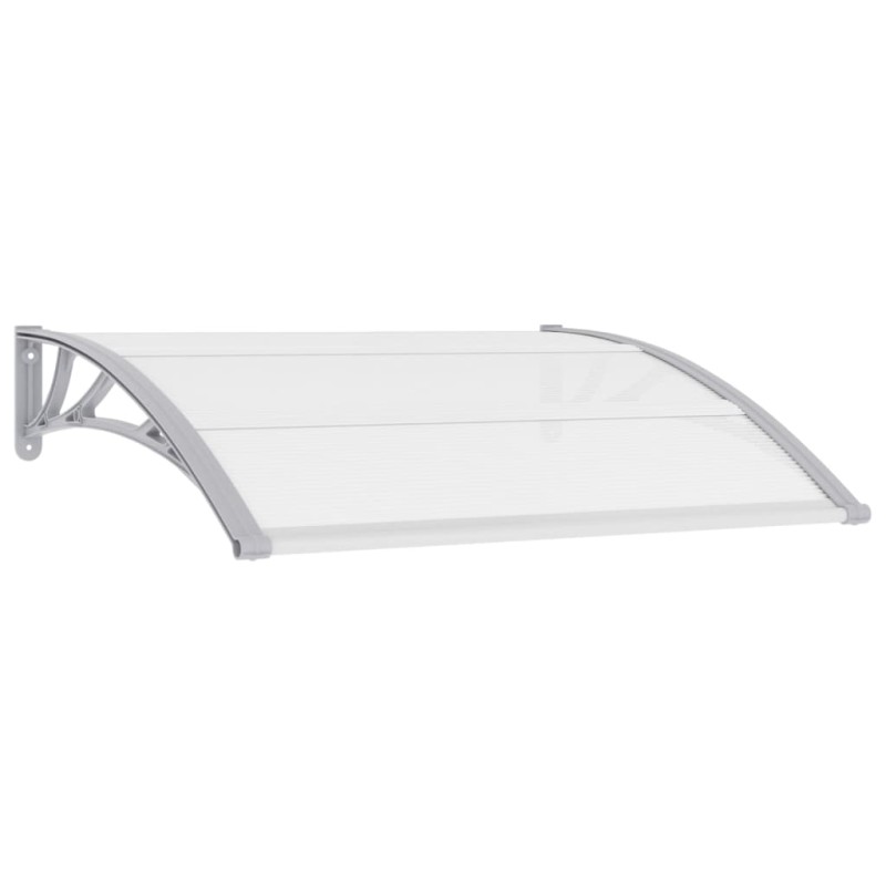 vidaXL Türvordach Grau und Transparent 120x75 cm PC vidaXL Türvordach Grau und Transparent 120x75 cm PC