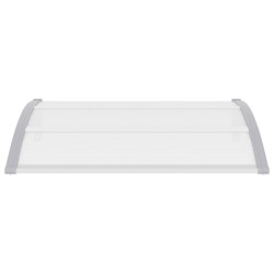 vidaXL Türvordach Grau und Transparent 120x75 cm PC