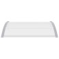 vidaXL Türvordach Grau und Transparent 120x75 cm PC vidaXL Türvordach Grau und Transparent 120x75 cm PC