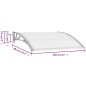 vidaXL Türvordach Grau und Transparent 120x75 cm PC vidaXL Türvordach Grau und Transparent 120x75 cm PC