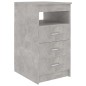 Sideboard mit Schubladen Betongrau 40x50x76 cm Holzwerkstoff Sideboard mit Schubladen Betongrau 40x50x76 cm Holzwerkstoff