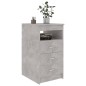 Sideboard mit Schubladen Betongrau 40x50x76 cm Holzwerkstoff Sideboard mit Schubladen Betongrau 40x50x76 cm Holzwerkstoff