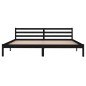 Massivholzbett Kiefer 200x200 cm Schwarz Massivholzbett Kiefer 200x200 cm Schwarz