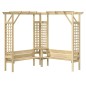 Eckpergola mit Bank Kiefernholz Imprägniert Eckpergola mit Bank Kiefernholz Imprägniert