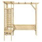 Eckpergola mit Bank Kiefernholz Imprägniert Eckpergola mit Bank Kiefernholz Imprägniert