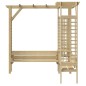 Eckpergola mit Bank Kiefernholz Imprägniert Eckpergola mit Bank Kiefernholz Imprägniert