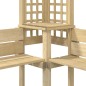 Eckpergola mit Bank Kiefernholz Imprägniert Eckpergola mit Bank Kiefernholz Imprägniert