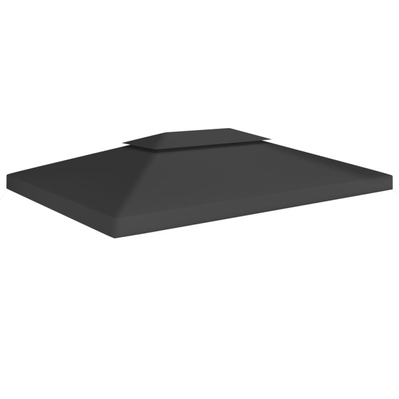 vidaXL Pavillon-Dachplane mit Kaminabzug 310 g/m² 4x3 m Schwarz vidaXL Pavillon-Dachplane mit Kaminabzug 310 g/m² 4x3 m Schwarz