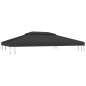 vidaXL Pavillon-Dachplane mit Kaminabzug 310 g/m² 4x3 m Schwarz vidaXL Pavillon-Dachplane mit Kaminabzug 310 g/m² 4x3 m Schwarz