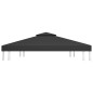 vidaXL Pavillon-Dachplane mit Kaminabzug 310 g/m² 4x3 m Schwarz vidaXL Pavillon-Dachplane mit Kaminabzug 310 g/m² 4x3 m Schwarz