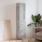 Highboard Betongrau 34,5x34x180 cm Holzwerkstoff Highboard Betongrau 34,5x34x180 cm Holzwerkstoff