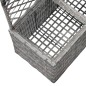 Hochbeet mit Rankgitter 2 Töpfe 58×30×107cm Poly Rattan Grau Hochbeet mit Rankgitter 2 Töpfe 58×30×107cm Poly Rattan Grau