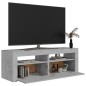 TV-Schrank mit LED-Beleuchtung Betongrau 120x35x40 cm TV-Schrank mit LED-Beleuchtung Betongrau 120x35x40 cm