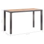Gartentisch Anthrazit und Braun 123x60x74 cm Akazie Massivholz Gartentisch Anthrazit und Braun 123x60x74 cm Akazie Massivholz