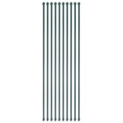 Pflanzstäbe 10 Stk. 1,5 m Metall Grün