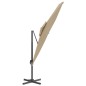 Ampelschirm mit Doppeldach Taupe 400x300 cm Ampelschirm mit Doppeldach Taupe 400x300 cm