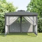 Pavillon mit Doppeldach Anthrazit 3x3x2,68 m Stoff Pavillon mit Doppeldach Anthrazit 3x3x2,68 m Stoff