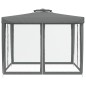 Pavillon mit Doppeldach Anthrazit 3x3x2,68 m Stoff Pavillon mit Doppeldach Anthrazit 3x3x2,68 m Stoff