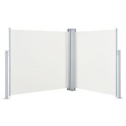 Ausziehbare Seitenmarkise Cremeweiß 100 x 600 cm