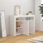Sideboard mit LED-Leuchten Hochglanz-Weiß 115,5x30x75 cm Sideboard mit LED-Leuchten Hochglanz-Weiß 115,5x30x75 cm