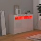 Sideboard mit LED-Leuchten Hochglanz-Weiß 115,5x30x75 cm Sideboard mit LED-Leuchten Hochglanz-Weiß 115,5x30x75 cm