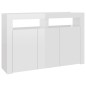 Sideboard mit LED-Leuchten Hochglanz-Weiß 115,5x30x75 cm Sideboard mit LED-Leuchten Hochglanz-Weiß 115,5x30x75 cm