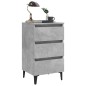 Nachttische mit Metallbeinen 2 Stk. Betongrau 40x35x69 cm Nachttische mit Metallbeinen 2 Stk. Betongrau 40x35x69 cm