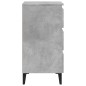 Nachttische mit Metallbeinen 2 Stk. Betongrau 40x35x69 cm Nachttische mit Metallbeinen 2 Stk. Betongrau 40x35x69 cm