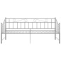 Ausziehsofa Bettgestell Grau Metall 90x200 cm