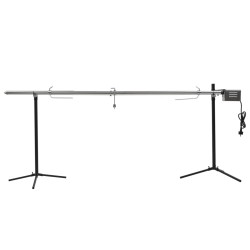 vidaXL Automatischer Grillspieß mit Motor Edelstahl 207×45×81 cm  